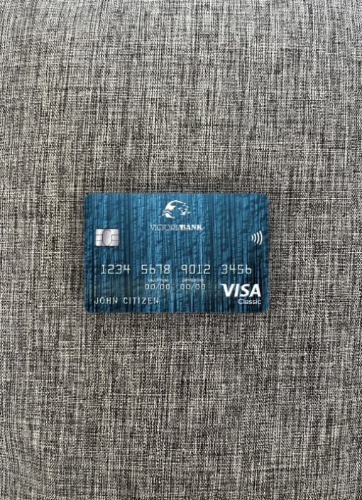 Download Moldova Victoriabank visa classic card photolook front Photoshop template